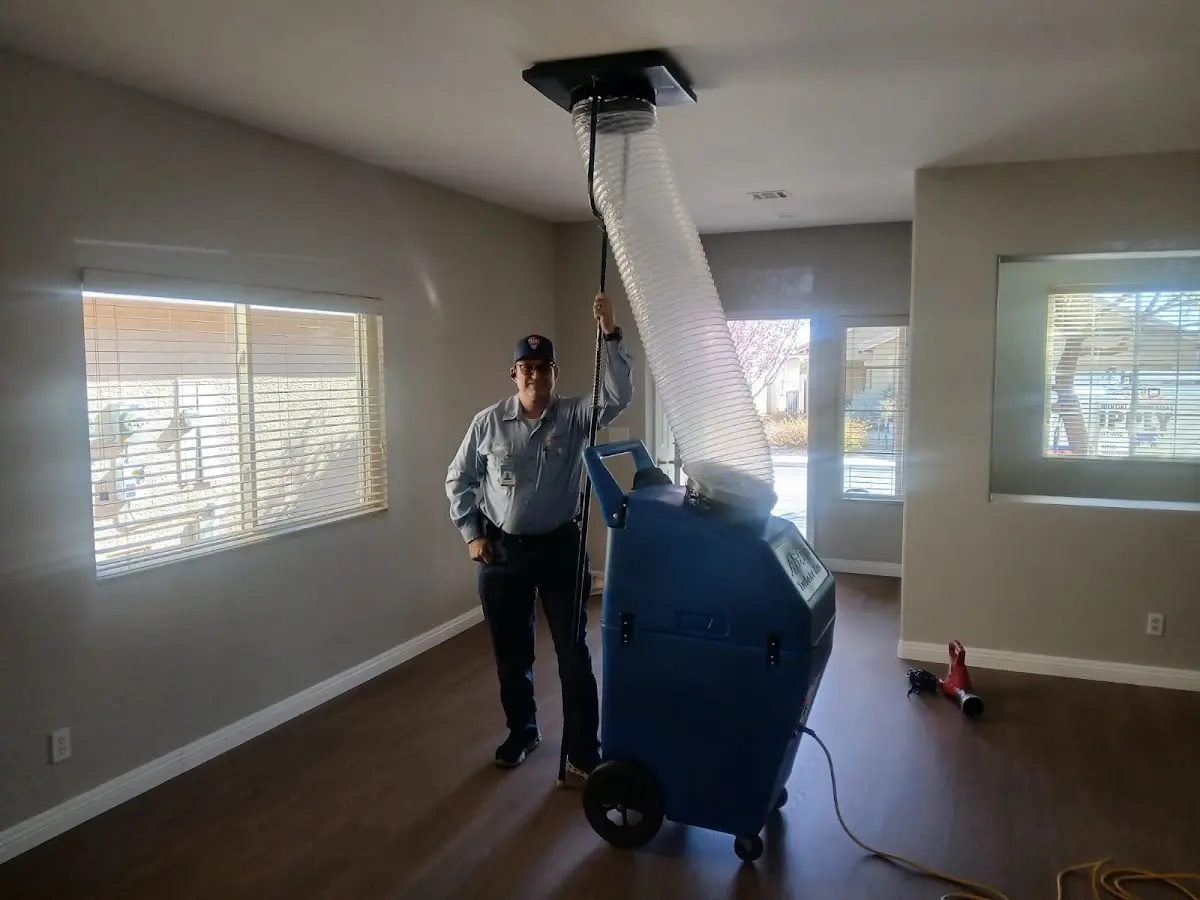 Professional Dryer Vent Cleaning work inside a Madras home
